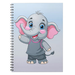 Caderno Espiral Notebook De Elefante Para Bebê Bestial 6,5 x 8,75