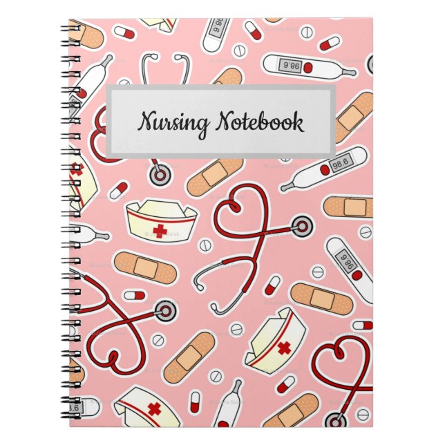 Caderno Espiral Notebook de enfermagem (Frente)