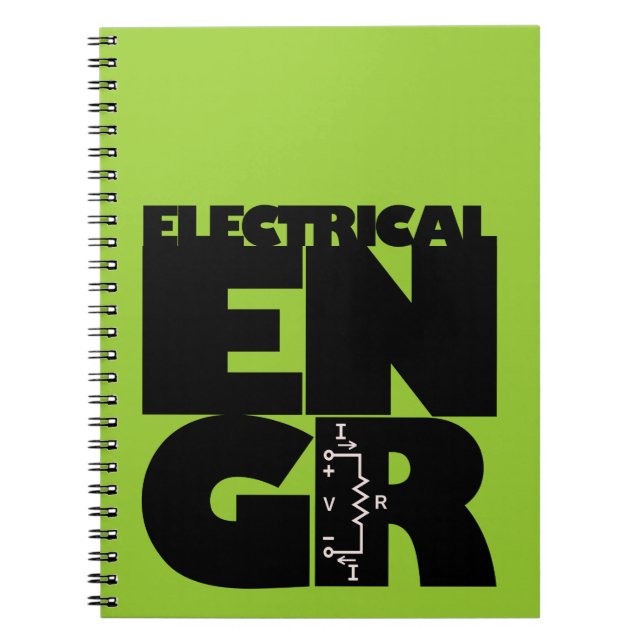Caderno Espiral Notebook de Engenheiro elétrico (Frente)