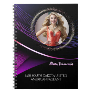 Caderno Espiral Notebook de ensaio personalizado de poeira do Glim