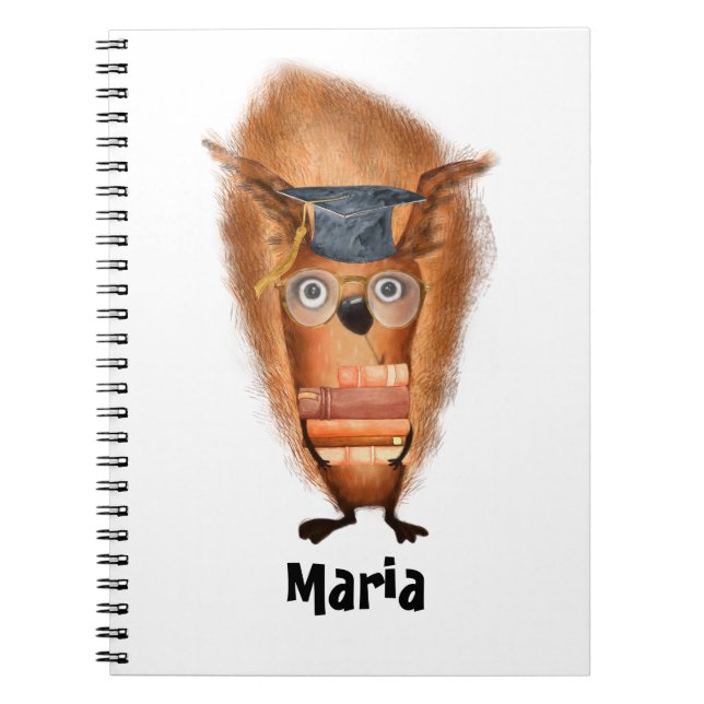 Caderno Espiral Notebook de esquilo (Frente)