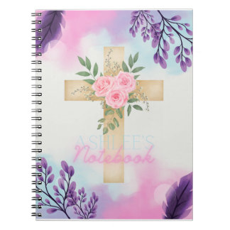 Caderno Espiral Notebook de estudo de Bíblia personalizado - Water
