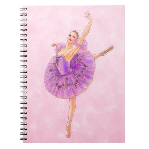 Caderno Espiral Notebook de fada de açúcar de ameixa, de Balé