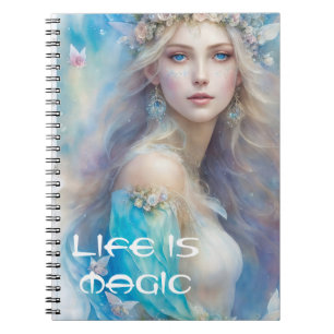 Caderno Espiral Notebook de fada de água