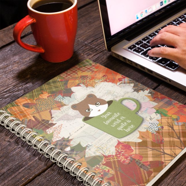 Caderno Espiral Notebook de Fall Break Cat Spiral (Fall Break Cat Spiral Photo Notebook)
