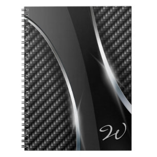 Caderno Espiral Notebook de fibra de carbono 3