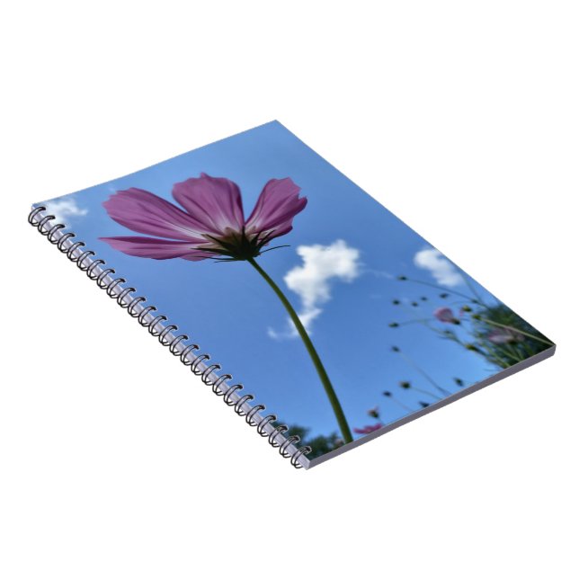 Caderno Espiral Notebook de flor selvagem em pé (Lado Direito)
