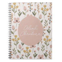 Notebook de flor selvagem personalizado Baby