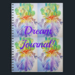 Caderno Espiral Notebook de Flores Florais do Padrão Iris do Diári<br><div class="desc">Notebook de Flores Amarelas Púrpuras de Diário de Sonho Este caderno daria um presente tão bem-vindo para qualquer amante de jardim ou flores. Projetado a partir das minhas pinturas de aquarela originais.</div>