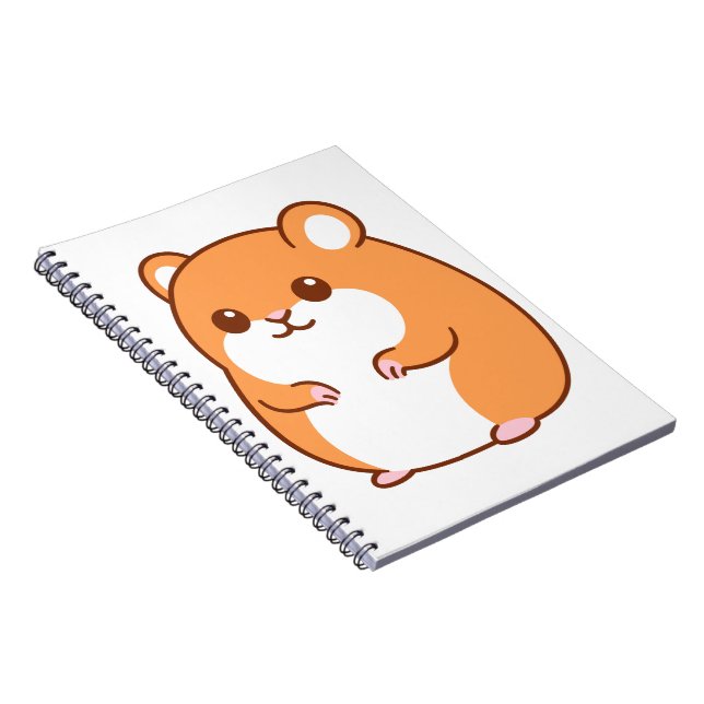 Caderno Espiral Notebook de foto de Hamster feliz (Lado Direito)