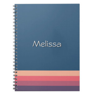 Caderno Espiral Notebook de foto espiral azul mínimo moderno