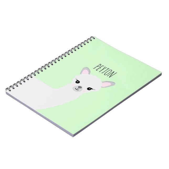 Caderno Espiral Notebook de Foto Espiral Cute Lama (Left Side)