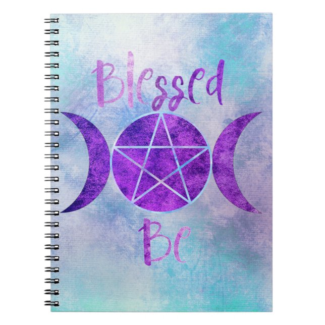 Caderno Espiral Notebook de Foto Espiral do Wiccan Personalizado (Frente)