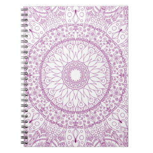 Caderno Espiral Notebook de Foto Espiral em Mandala Roxo