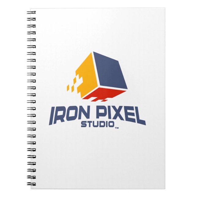 Caderno Espiral Notebook de Foto Espiral em Pixel de Ferro (Frente)