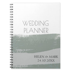 Caderno Espiral Notebook de Foto Espiral Moderno de Casamento