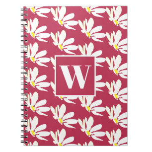 Caderno Espiral Notebook de fotografia espiral de margarida floral