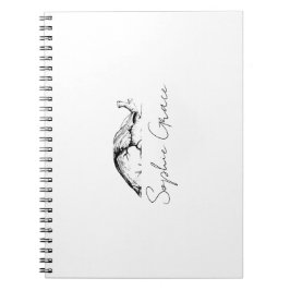 Caderno Espiral Notebook de fotografia espiral minimalista | Nome