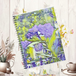 Caderno Espiral Notebook de Fotografia por Aquarela com Flores Rox