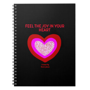 Caderno Espiral Notebook de fotos cardíacas alegres