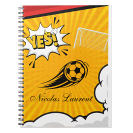 Caderno Espiral Notebook de fotos espirais amarelas de futebol bon