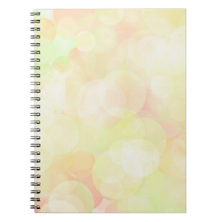 Caderno Espiral Notebook de fotos espirais amarelas do Bokeh
