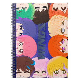 Caderno Espiral Notebook de fotos espirais Chibi Wingz