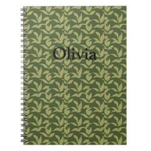 Caderno Espiral Notebook de fotos espirais com padrão Folha