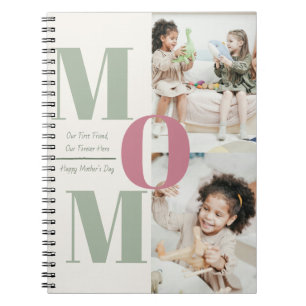 Caderno Espiral Notebook de fotos espirais de Dia de as mães perso
