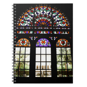 Caderno Espiral Notebook de fotos espirais de janela de vidro arma