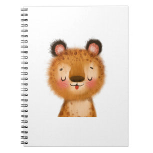 Caderno Espiral Notebook de fotos espirais de leopardo bebê bonito