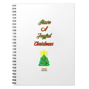 Caderno Espiral Notebook de fotos espirais de Natal alegre