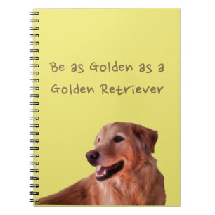 Caderno Espiral Notebook de fotos espirais do ouro Retriever