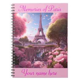 Caderno Espiral Notebook de fotos espirais em Torre Eiffel Paris r