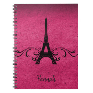 Caderno Espiral Notebook de fotos espirais floreadas, cor-de-rosa,