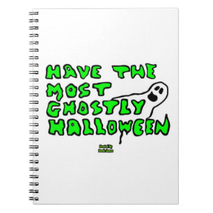 Caderno Espiral Notebook de fotos espirais no Dia das Bruxas Ghost