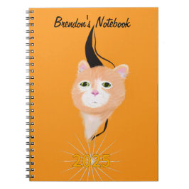 Caderno Espiral Notebook de fotos espiral do Cat Busting Out
