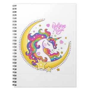 Caderno Espiral Notebook de fotos mágicas do Unicorn