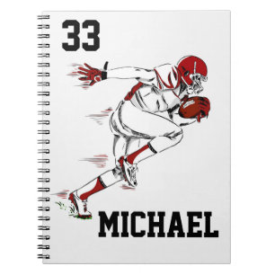 Caderno Espiral Notebook de futebol