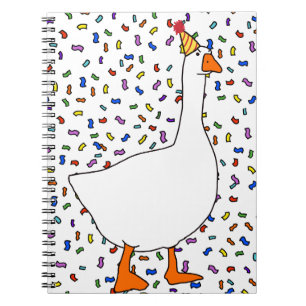 Caderno Espiral Notebook de ganso rabugento