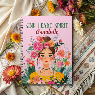 Caderno Espiral Notebook de Garota Boho Confiante e Espirituado