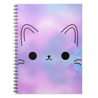 Caderno Espiral Notebook de Gatinho Galaxy