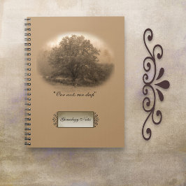 Caderno Espiral Notebook de genealogia de árvores de carvalho