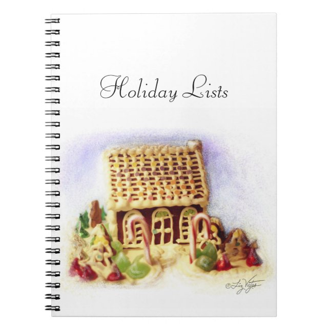 Caderno Espiral Notebook de Gingercake em festas (Frente)