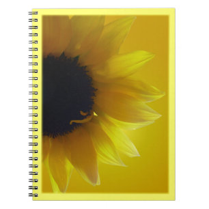 Caderno Espiral Notebook de girassol Diário amarelo de flores