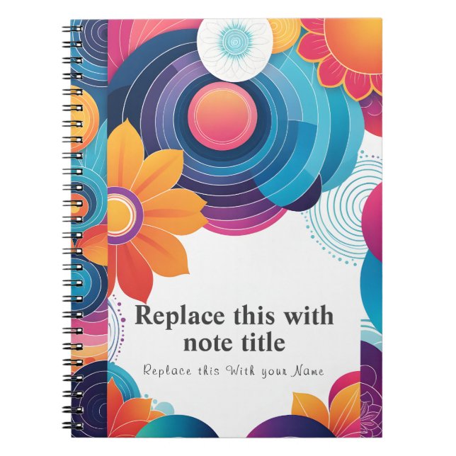 Caderno Espiral Notebook de Gratidão Personalizado (Frente)