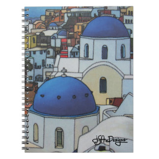 Caderno Espiral Notebook de Grécia de arte têxtil