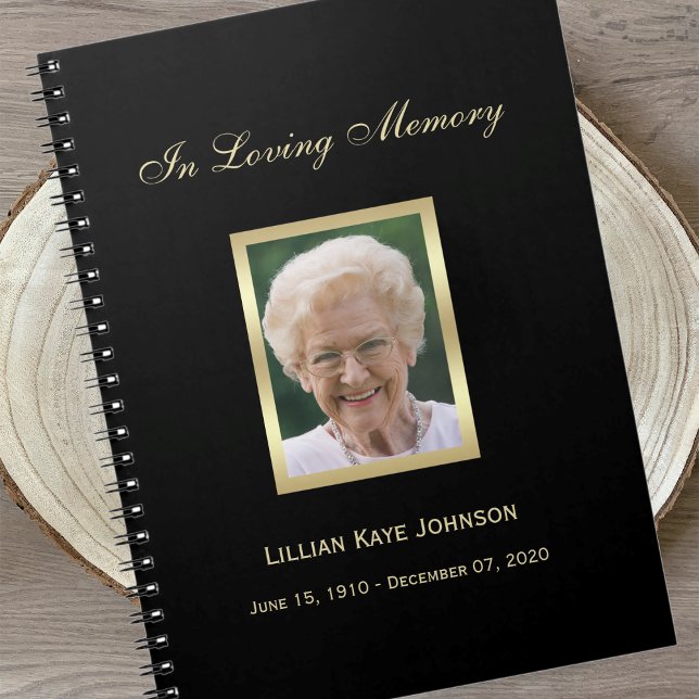 Caderno Espiral Notebook de Guest Memorial ou Funeral (Criador carregado)