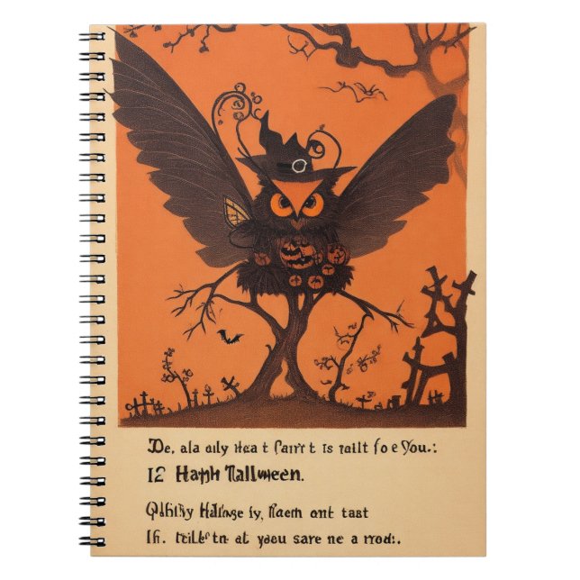 Caderno Espiral Notebook de Halloween Night Whispers (Frente)