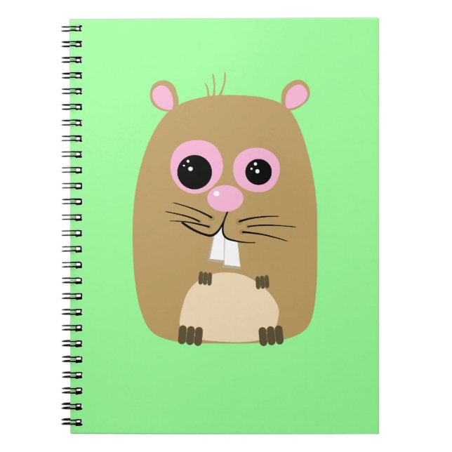 Caderno Espiral Notebook de Hamster de Cartoon (Frente)